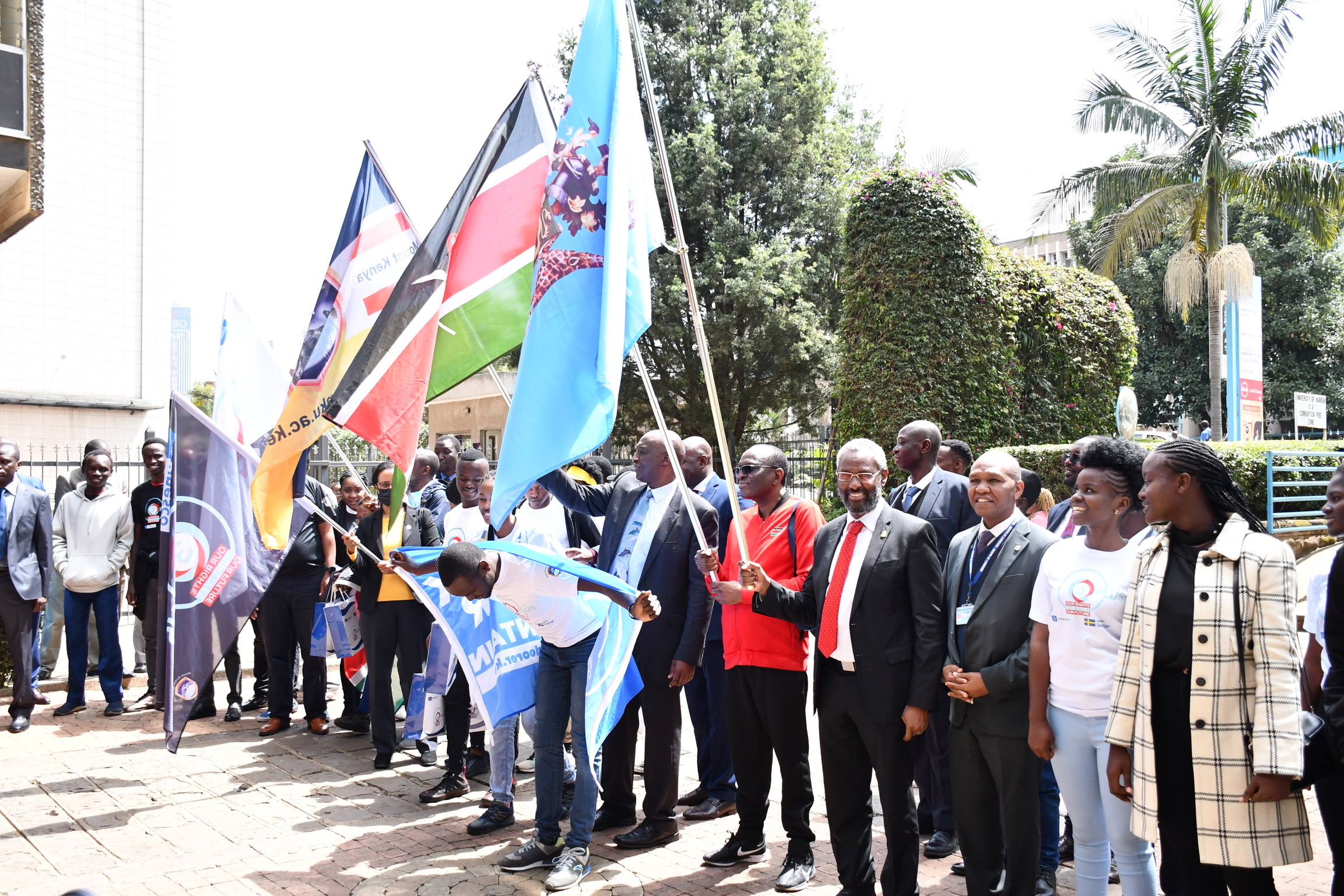 Mt. kenya hiking flagging off.