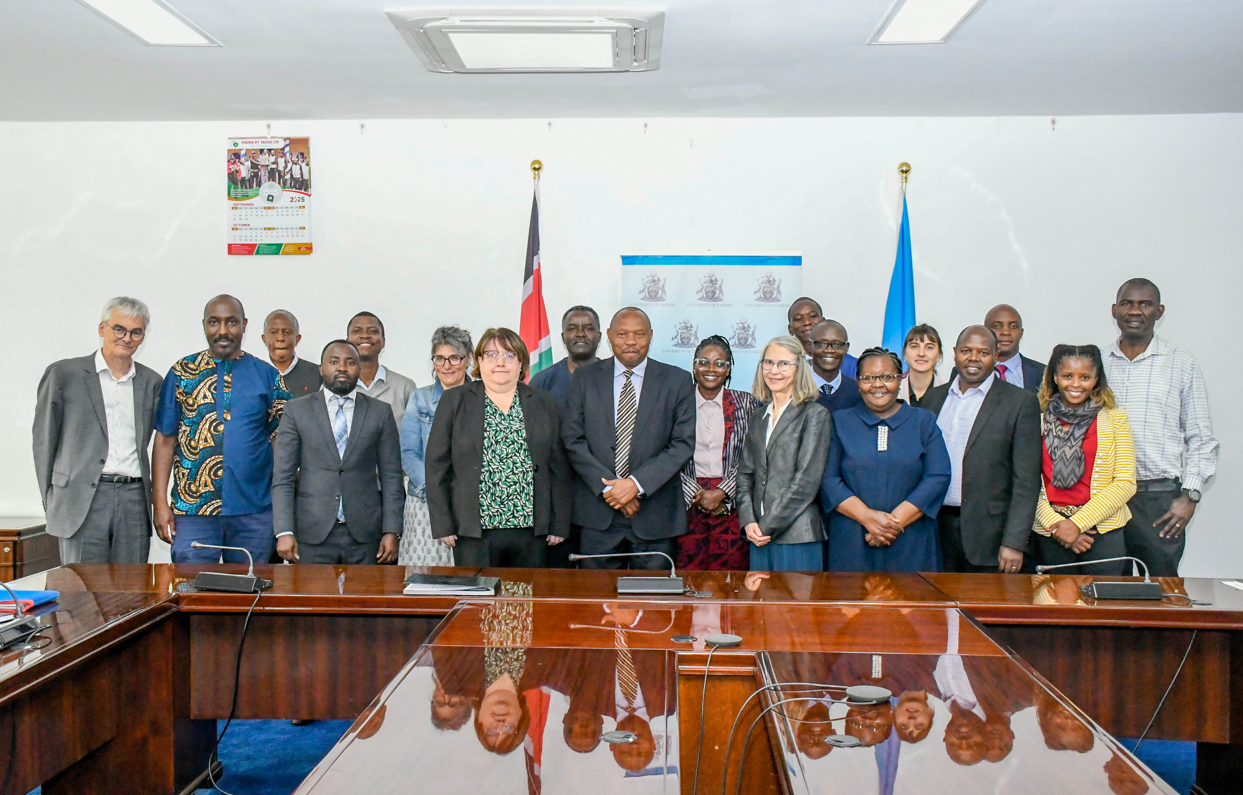 The University of Nairobi and INRIA members take a group photo after fruitful deliberations.