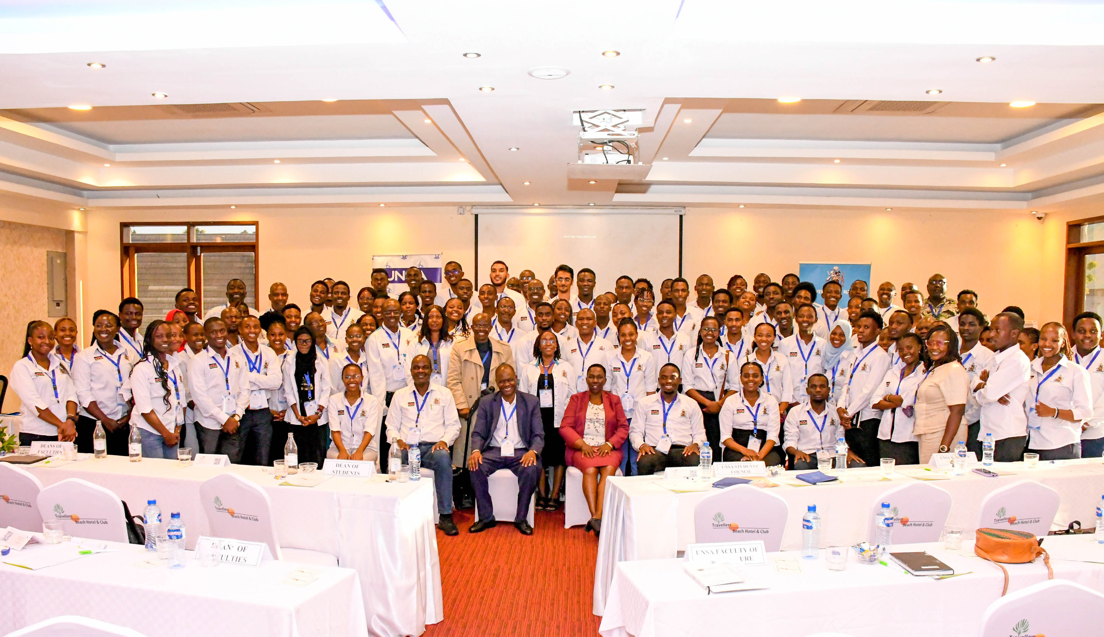 UNSA Leadership take a group photo with management during the Leadership Training Workshop in Mombasa