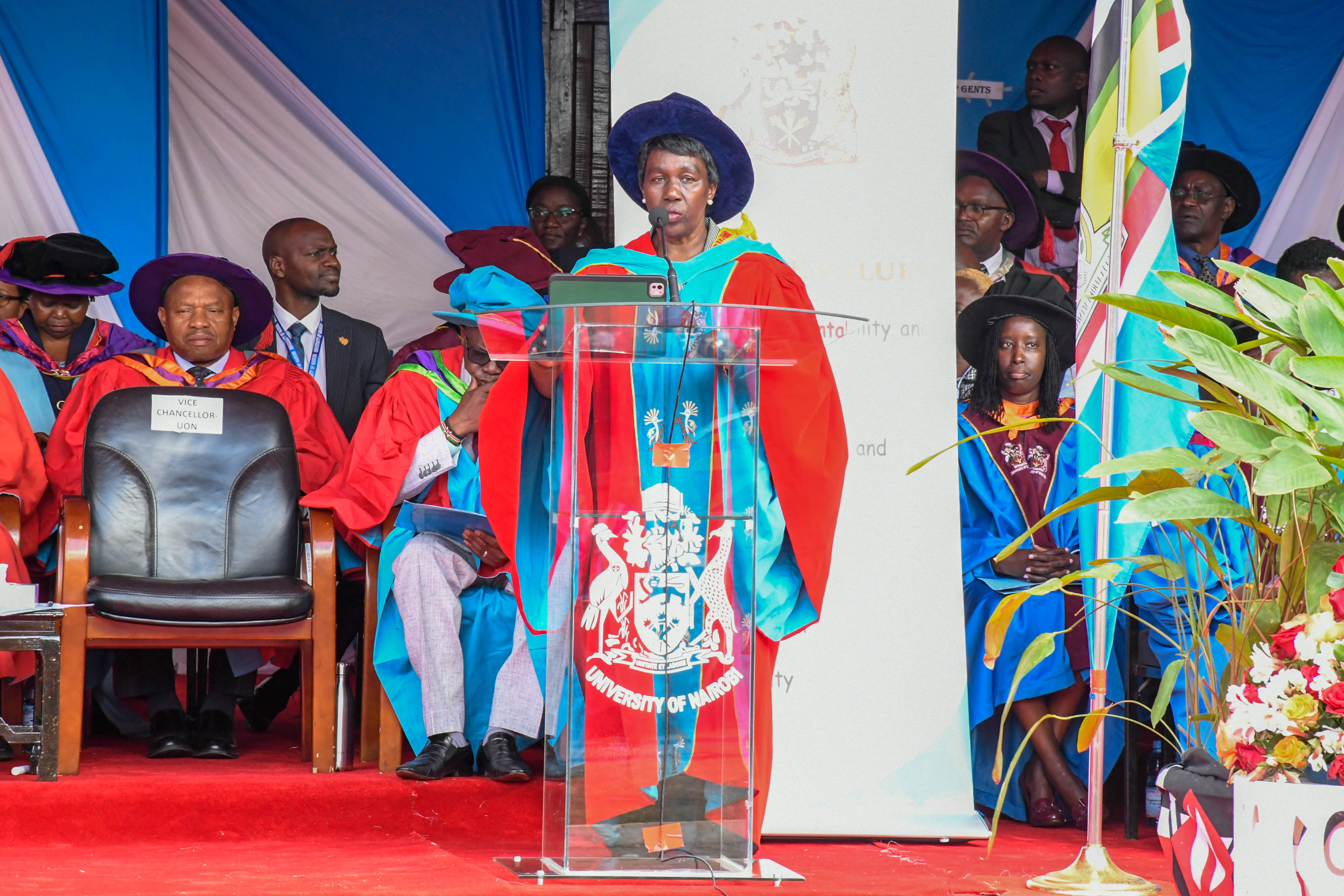 Vice Chancellor giving her remarks