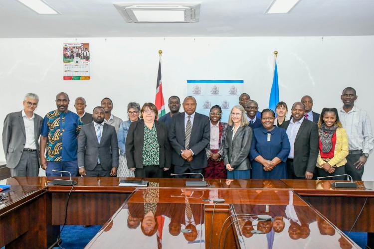 The University of Nairobi and INRIA members take a group photo after fruitful deliberations.